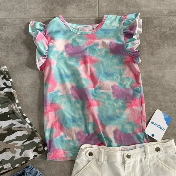 8 Piece Girl's Size 7-8 Mix & Match Tops, Shorts, Dress Bundle - Gently Worn - Picture 13 of 16